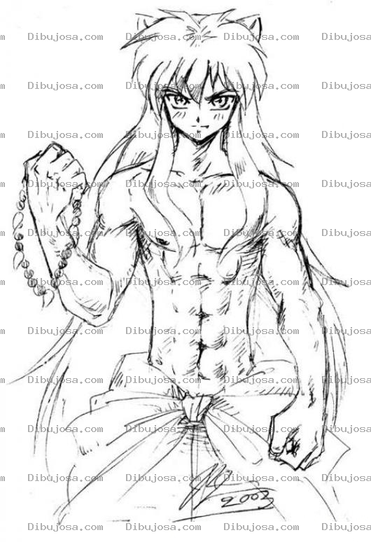 Dibujo para colorear Colorear Inuyasha