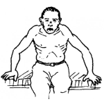 Dibujo para colorear Dibujo De Hombre Desnutrido Para Pintar Y Colorear