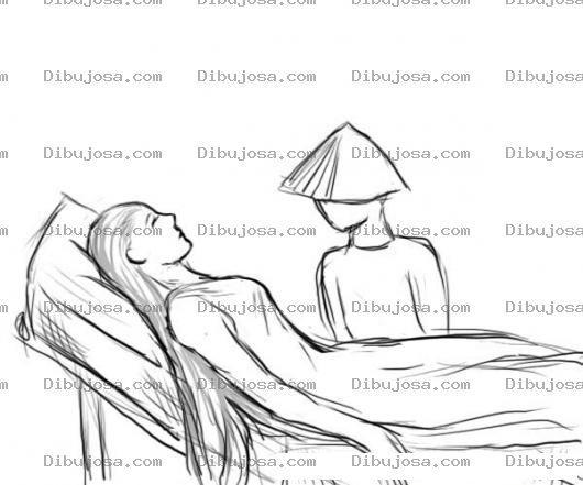Dibujo para colorear Colorear Persona Acostada
