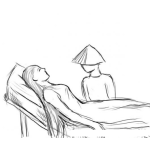 Dibujo para colorear Colorear Persona Acostada