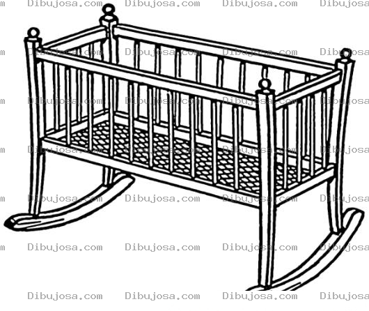 Dibujo para colorear Cuna De Bebe Para Colorear