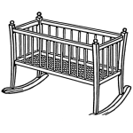 Dibujo para colorear Cuna De Bebe Para Colorear
