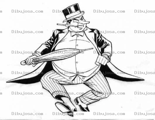 Dibujo para colorear Pinguino De Batman Para Colorear
