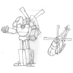 Dibujo para colorear Transformet Helicoptero Para Pintar Y Colorear Gratis