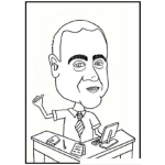 Dibujo para colorear Colorear Jefe En Su Oficina