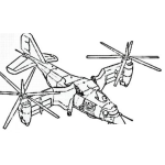Dibujo para colorear Colorear Avion Helicoptero De 2 Helices