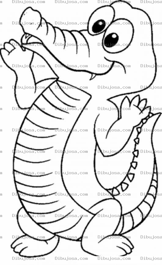 Dibujo para colorear Dibujo De Lagartito Cocodrilito Para Colorear Online