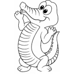 Dibujo para colorear Dibujo De Lagartito Cocodrilito Para Colorear Online