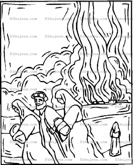 Dibujo para colorear Colorear a Lot escapando de Sodoma