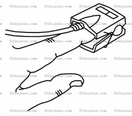Dibujo para colorear Lector De Huella Digital Y Dactilar Para Pintar Y Colorear