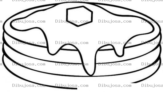 Dibujo para colorear Dibujo De Panqueques Para Pintar Y Colorear