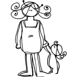 Dibujo para colorear Madre E Hija Para Pintar Y Colorear