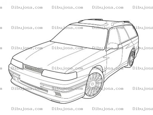 Dibujo para colorear Carro Con Sunroof Para Colorear