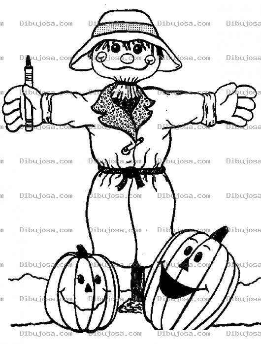Dibujo para colorear Dibujo De Espantapajaros Para Colorear Y Pintar
