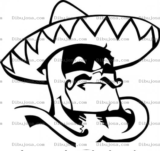 Dibujo para colorear Dibujo De Batman Mexicano Para Pintar Y Colorear