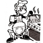 Dibujo para colorear Dibujo De Vaca Cocinando Para Pintar Y Colorear