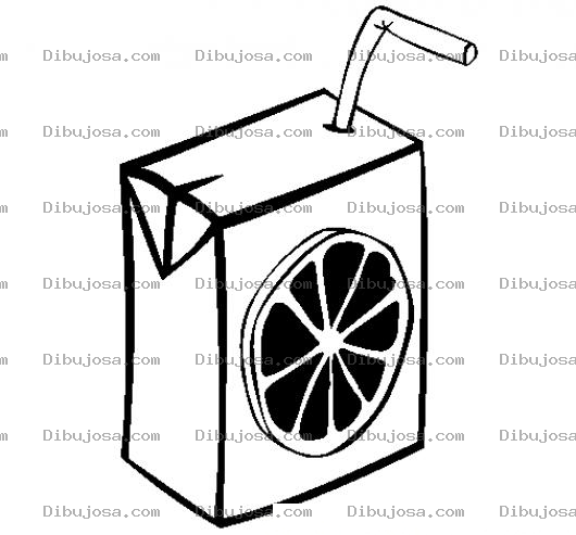 Dibujo para colorear Juguito De Naranja Para Colorear
