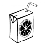 Dibujo para colorear Juguito De Naranja Para Colorear