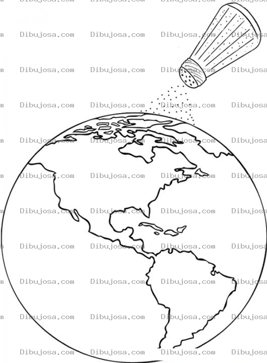 Dibujo para colorear La Sal Del Mundo Para Pintar Y Colorear