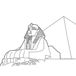 Dibujo para colorear Colorear Piramide De Egipto
