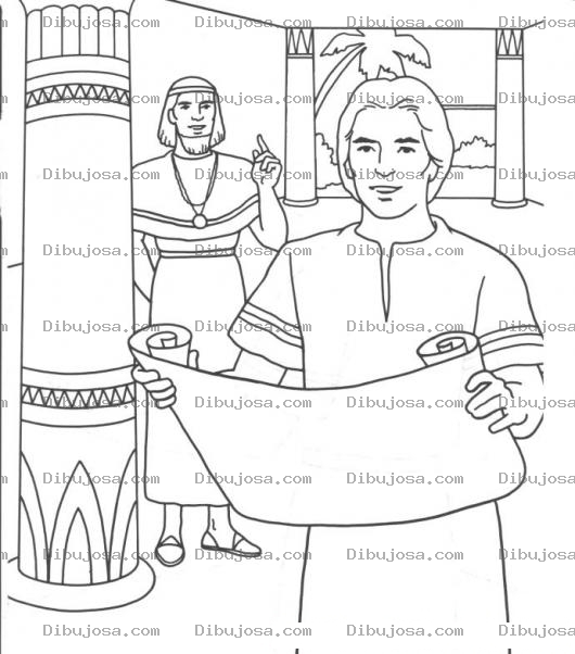 Dibujo para colorear Colorear a Potifar y a Jose