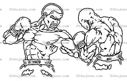 Dibujo para colorear Clorear Pelea De Box
