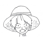 Dibujo para colorear Dibujo De Nino Con Sombrero De Paja Para Pintar Y Colorear