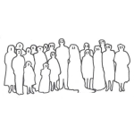 Dibujo para colorear 19 Personas Para Colorear Grupo De Diecinueve Gentes Para Pintar