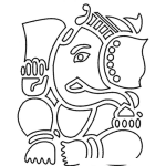 Dibujo para colorear Dibujo De Elefante Ganesha Para Pintar Y Colorear Elefantito Hare Krishna