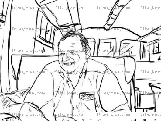 Dibujo para colorear Dibujo De Hombre Dentro De Un Bus Para Colorear