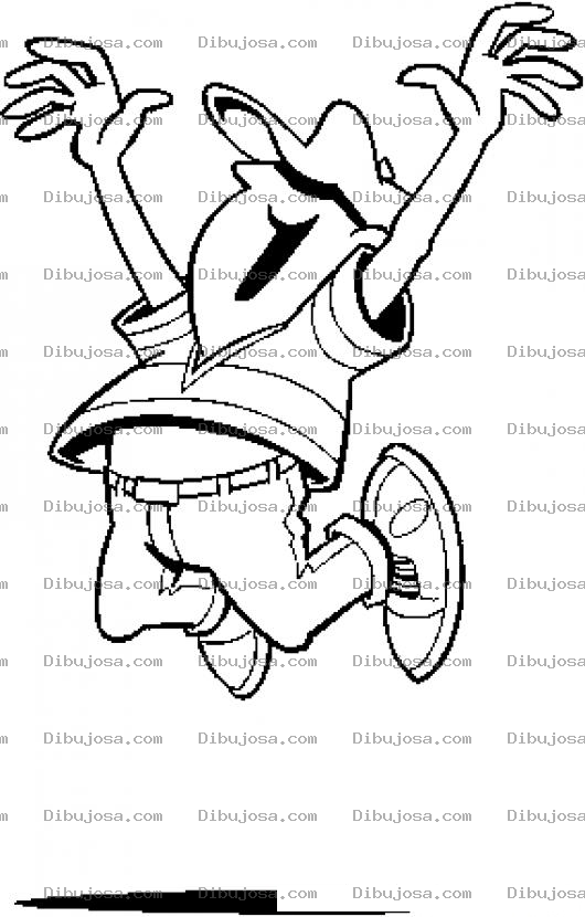 Dibujo para colorear Hombre Con Gorra Saltando Para Pintar Y Colorear