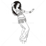 Dibujo para colorear Bailarina De Belly Dance Para Pintar Y Colorear