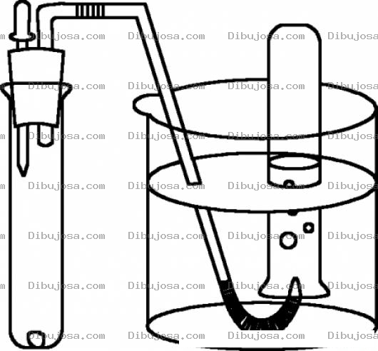 Dibujo para colorear Dibujo De Un Proceso Quimico Para Pintar Y Colorear