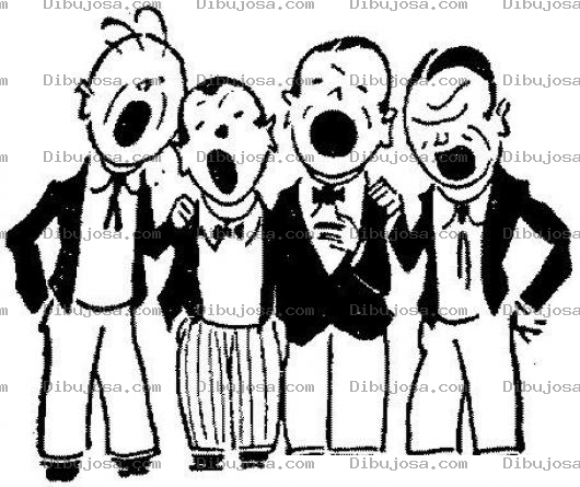 Dibujo para colorear Dibujo De Cuarteto Cantando Para Colorear