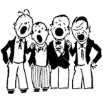 Dibujo para colorear Dibujo De Cuarteto Cantando Para Colorear