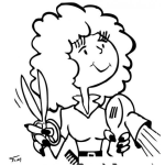 Dibujo para colorear Dibujo De Peluquera Para Pintar Y Colorear