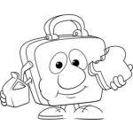 Dibujo para colorear Dibujo De Lonchera Infantil Con Sanguich Y Juguito Para Pintar Y Colorear