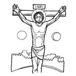 Dibujo para colorear Dibujo De CRISTO Crucificado Para Pintar Y Colorear