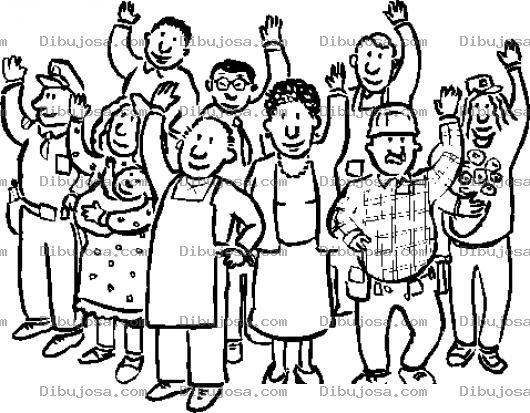 Dibujo para colorear Gente Trabajadora Para Pintar Y Colorear