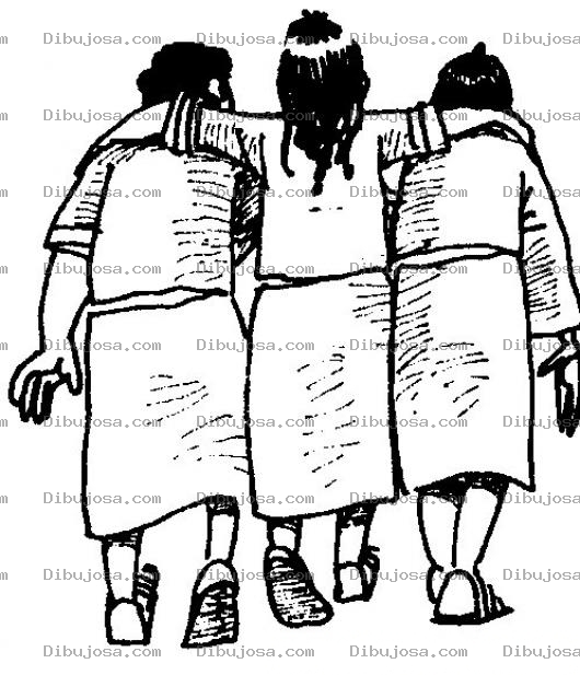 Dibujo para colorear Dibujo De Tres Hermanos Para Colorear