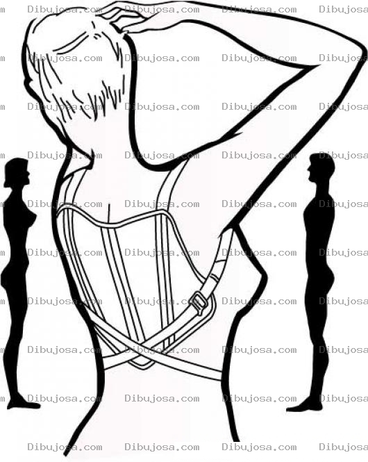 Dibujo para colorear Dibujo De Faja Correctora De Postura Faja De Espalda Para Colorear