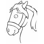 Dibujo para colorear Cara De Caballo Para Colorear
