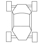 Dibujo para colorear Carrito De Juguete Visto Por Arriba Para Colorear
