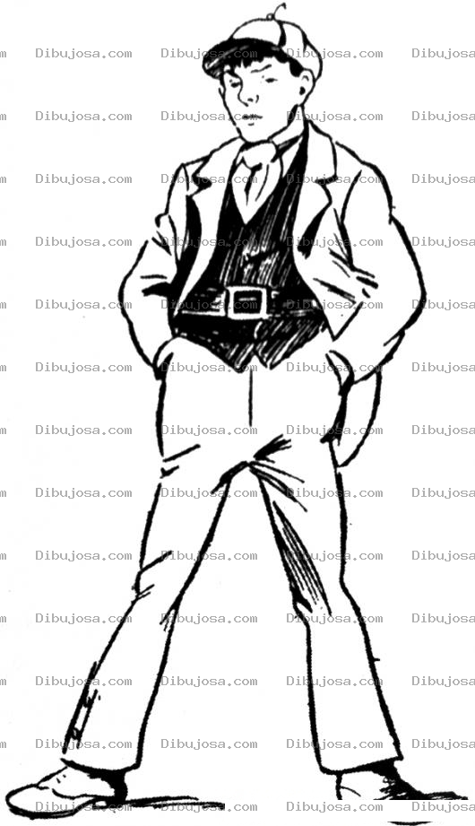 Dibujo para colorear Dibujo De Riquillo Adolescente Para Pintar Y Colorear