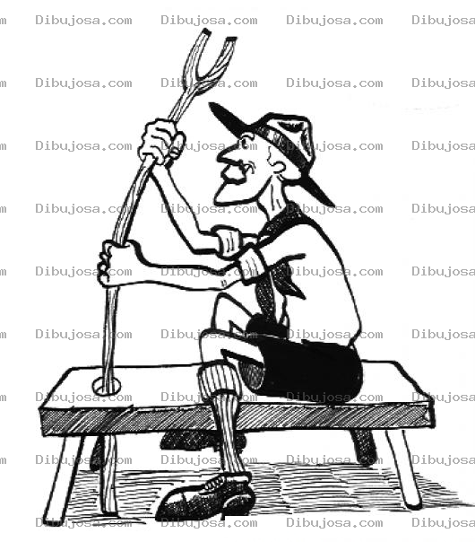 Dibujo para colorear Profesor De Scouts Para Pintar Y Colorear