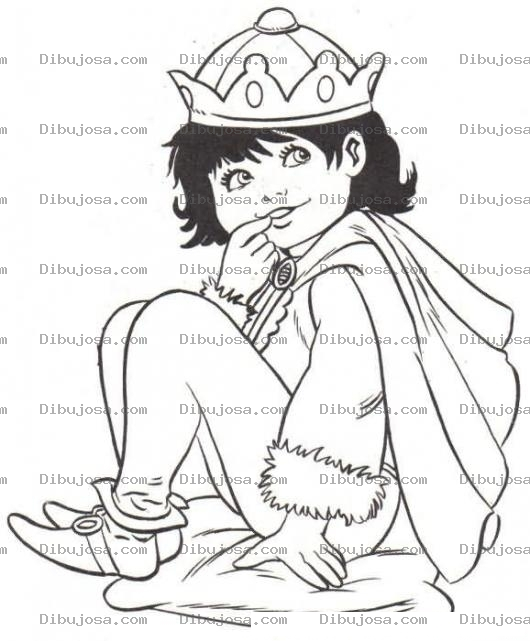Dibujo para colorear Nino Principe Para Pintar Y Colorear