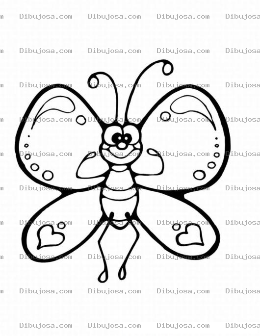 Dibujo para colorear Pintar Mariposa fuerte