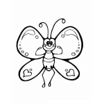 Dibujo para colorear Pintar Mariposa fuerte
