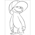 Dibujo para colorear Dibujo De Jorge El Curioso Con Gorra Para Pintar Y Colorear