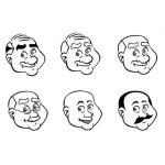 Dibujo para colorear Caras De Viejitos Para Pintar Y Colorear Caras De Abuelitos